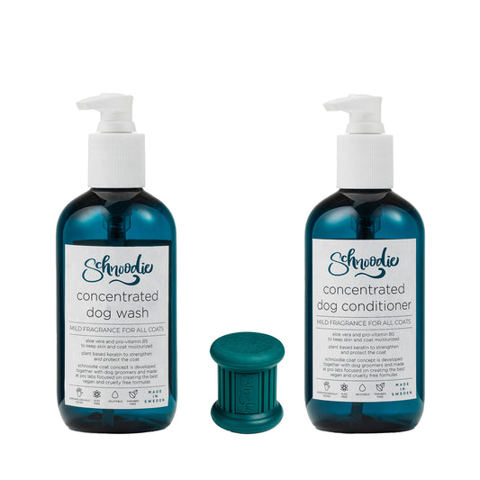 KIT 1 - Hundschampo, hundbalsam och smart duschkork (svag parfym)
